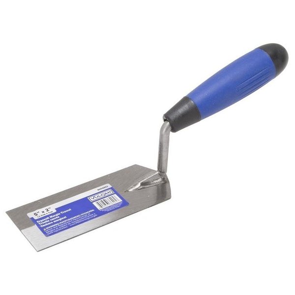 Vulcan Margin Trowel, 5 in L Blade, 2 in W Blade, Steel Blade, Ergonomic Handle, Plastic Handle 36405